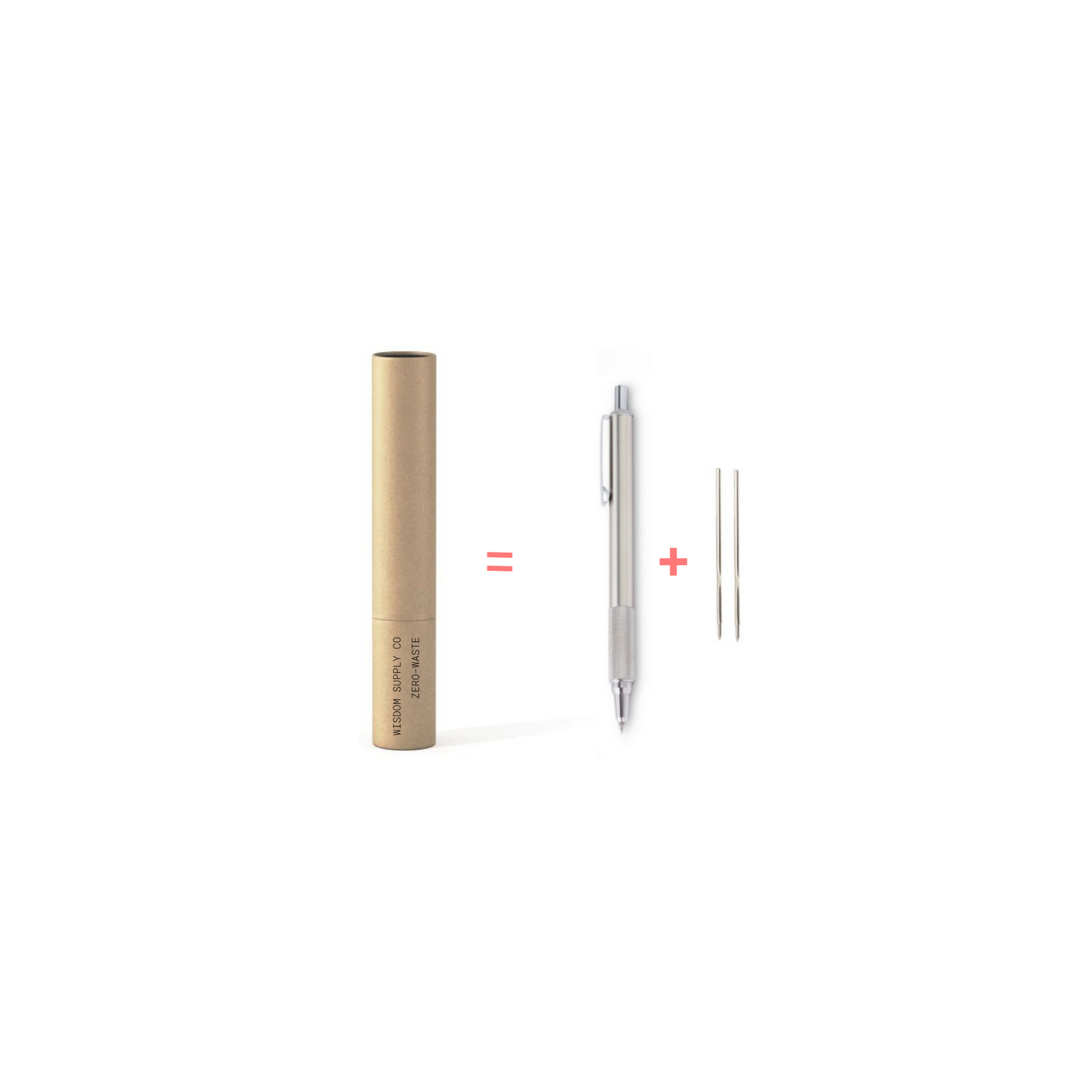 Stainless Steel Pen + Refill Set Wisdom Supply Co.