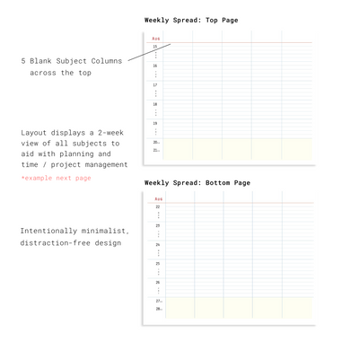 PDF Zero-Waste UNDATED Student Weekly Planner