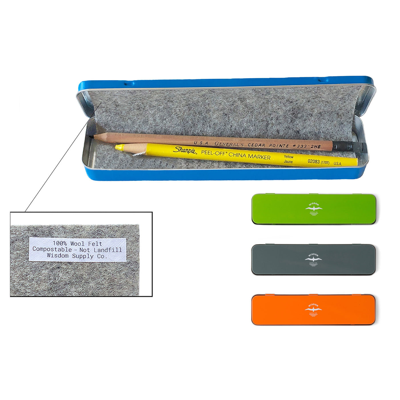Pencil Tin Husher 100% Wool (2204444196967)